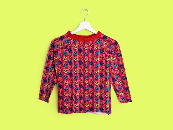 90年代のヴィンテージハンドメイドストレッチコットンブラウスピンクの 