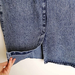 Vintage 80's 90's LALELI Acidwash Denim Skirt High Waist Denim Jeans Pencil Skirt - size S-M image 5