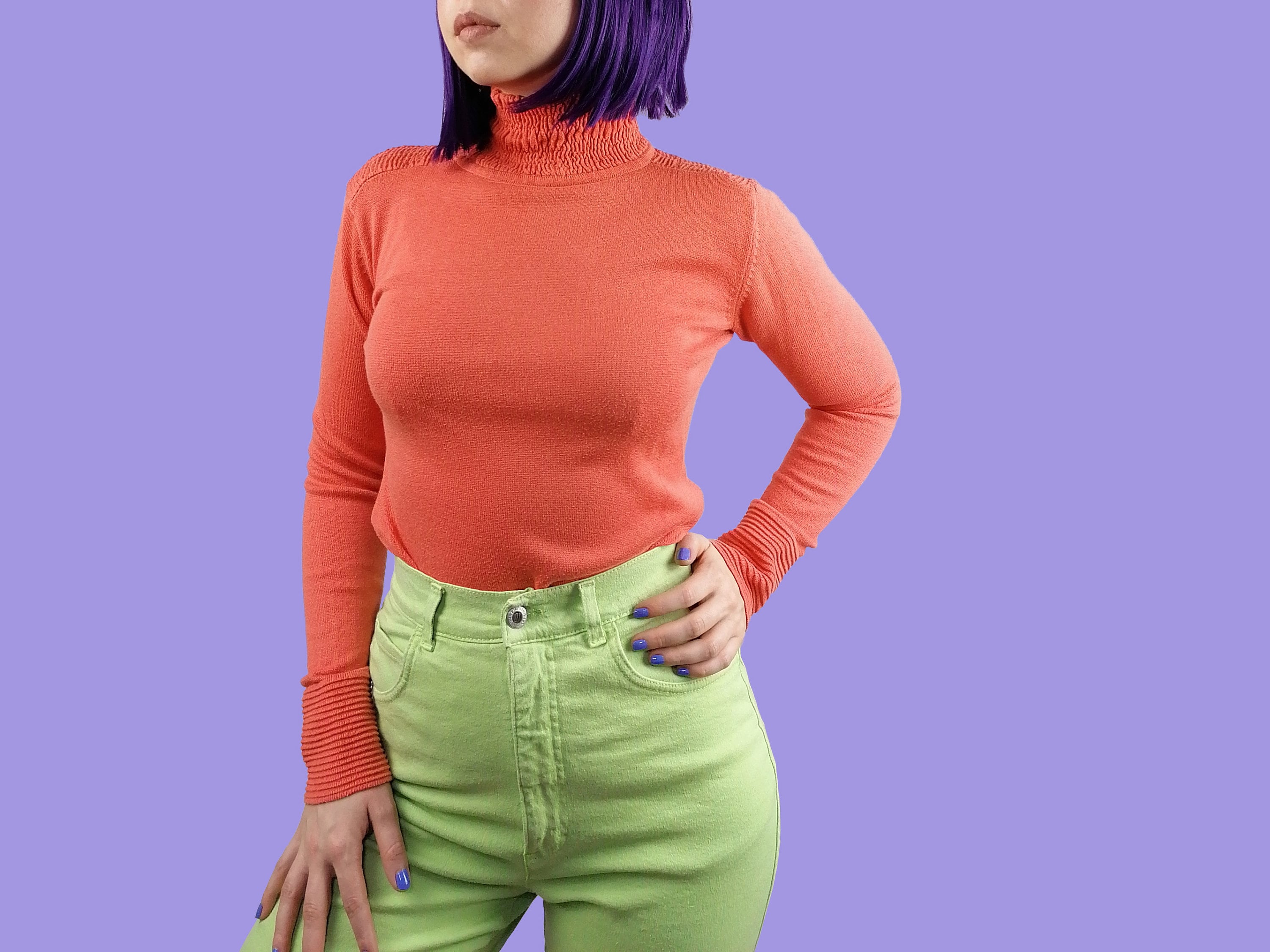 Peach turtleneck shop