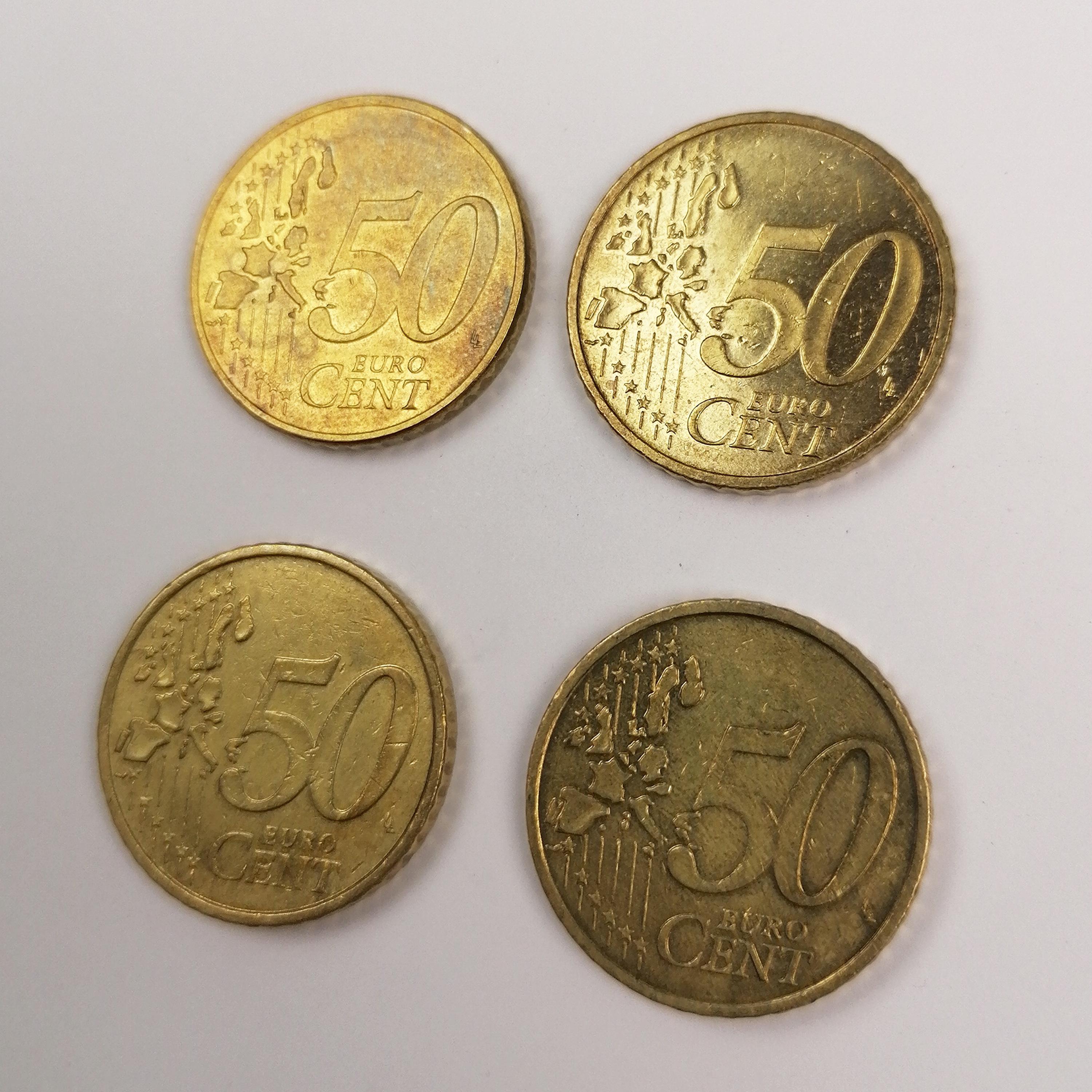 ユーロ　50セント　110枚　　硬貨　まとめ売り コイン4枚セット - 希少50ユーロセントコイン 2002年 ドイツ