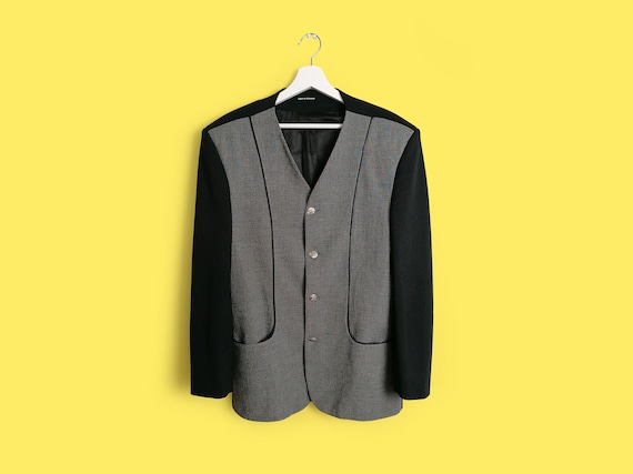Men's short clearance sleeve blazer jacket