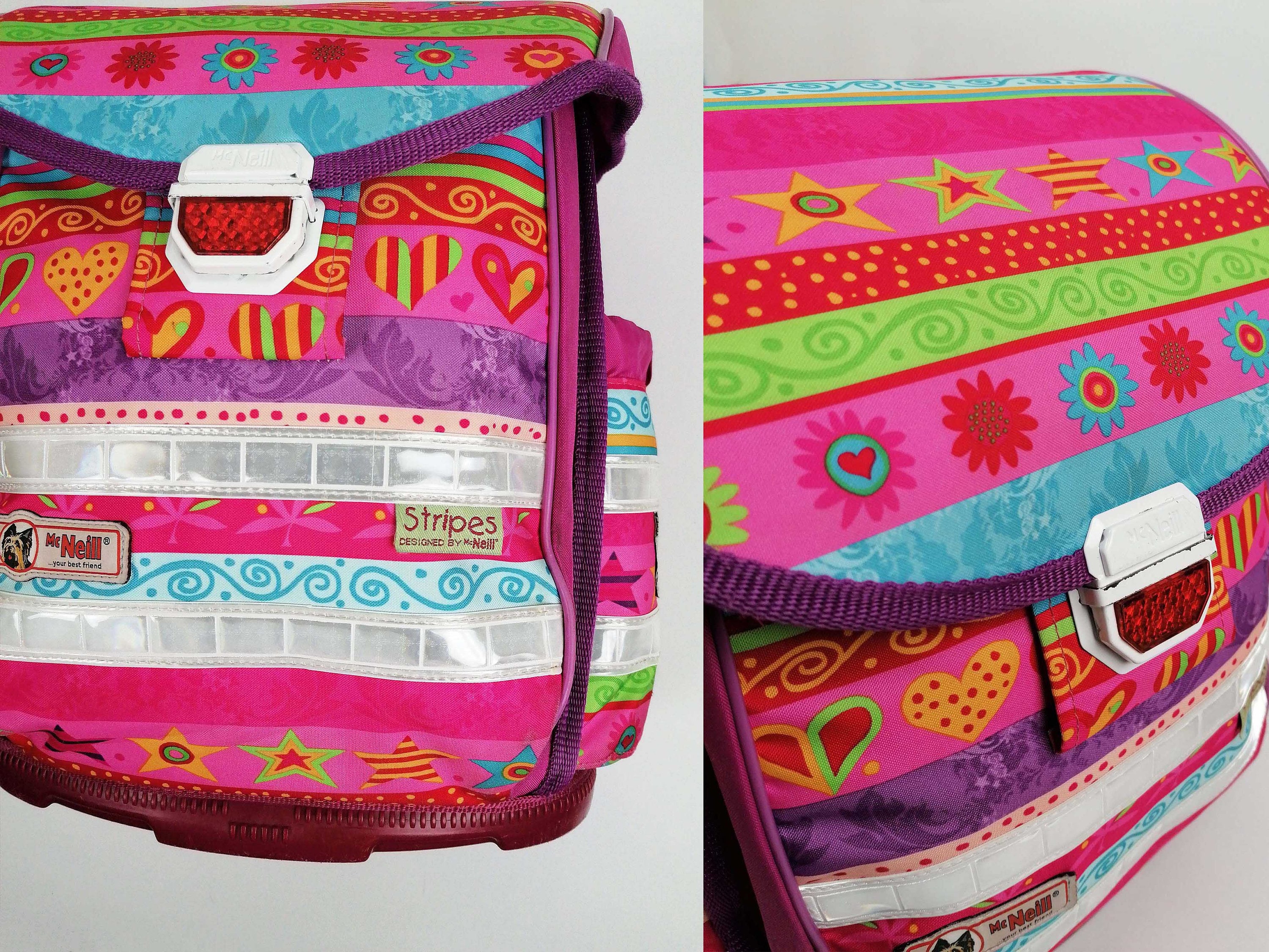 Vintage Mcneill Kids Retro Schoolbag Backpack Reflective Hard - Etsy  Singapore