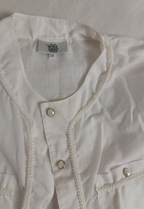 トップス 80s- White see-through shirt 80s Transparent Top - Etsy