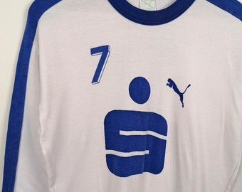 PUMA Vintage 80's Football Shirt #7 Soccer Jersey Long Sleeve