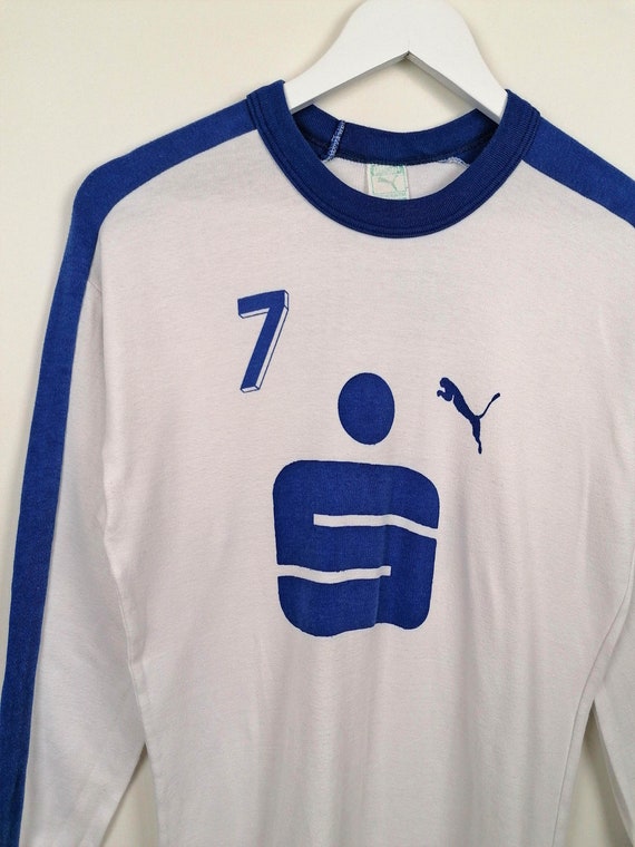 PUMA Vintage 80's Football Shirt #7 Soccer Jersey Long Sleeve