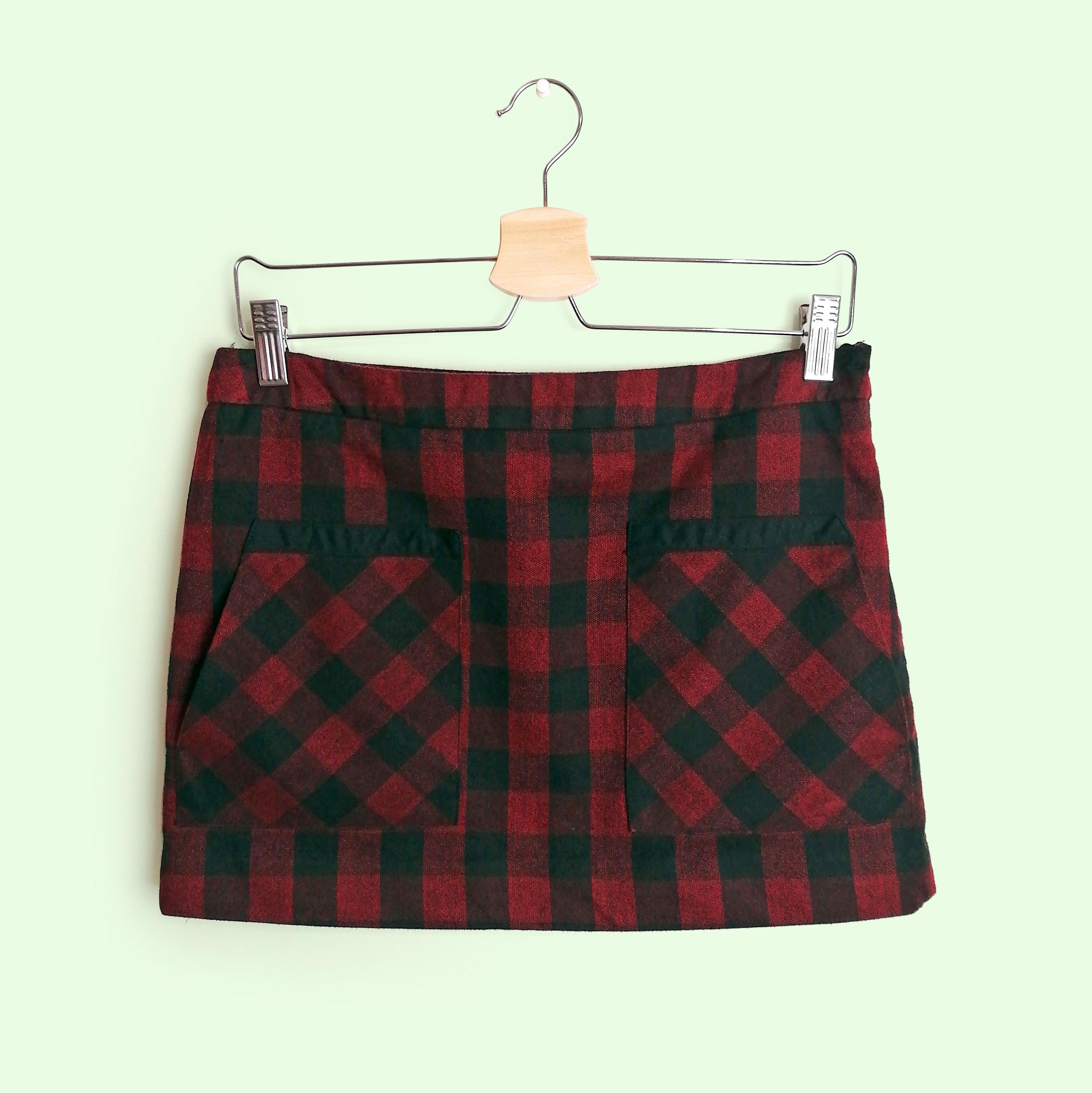 MANGO Y2K Mini Skirt Plaid Tartan Check Pattern Preppy Grunge