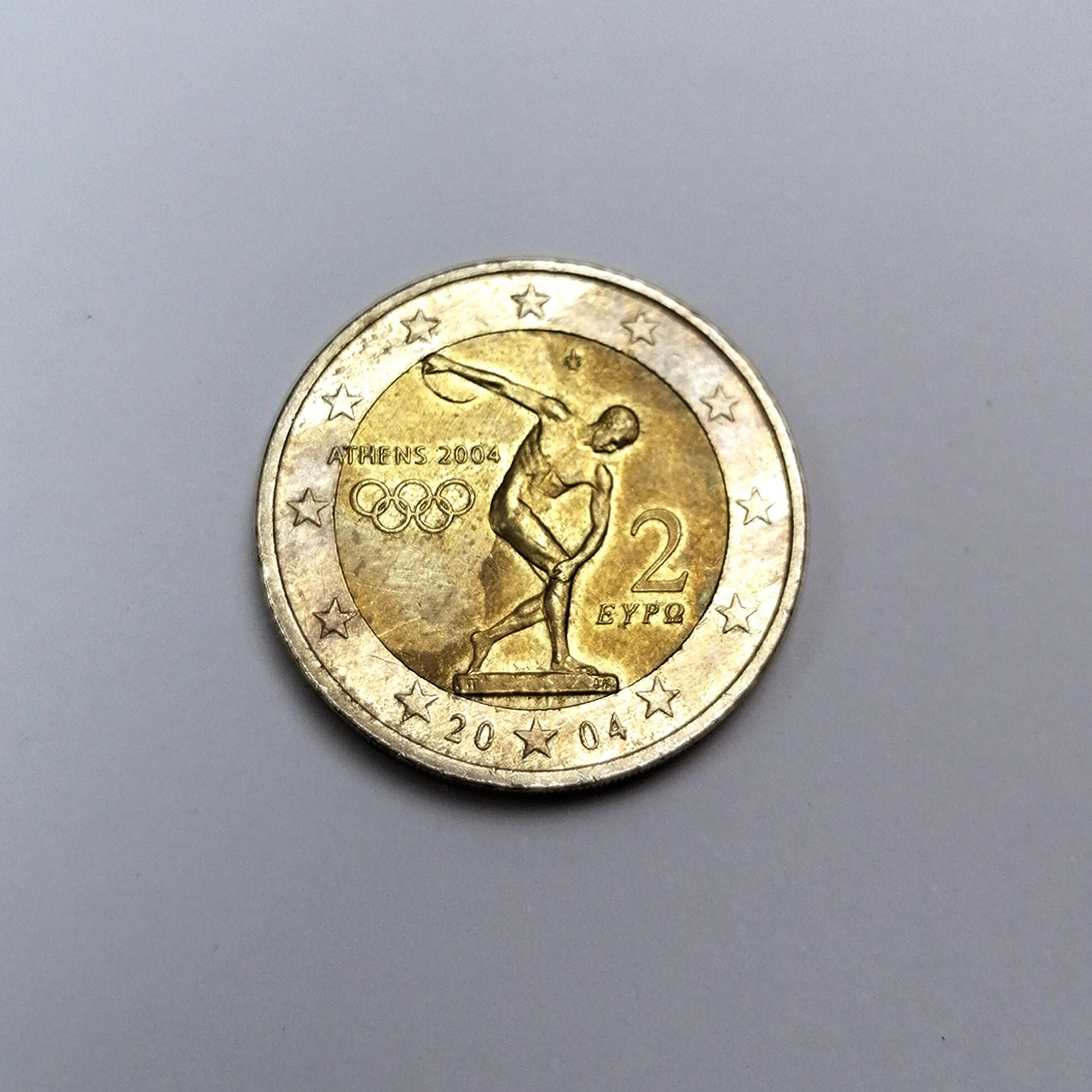 UNICEF 2004年記念 2ユーロ硬貨 Rare 2 EUR Euro Coin 2004 Greece - 'the Discobolus' Olympics