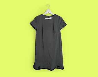 Vintage 90's Minimalist Polka Dots Mini Dress Short Sleeves - size S