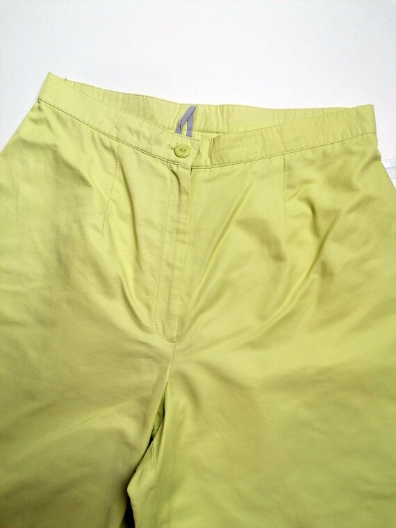 Vintage 90's Light Lime Green High Waist Trousers… - image 5