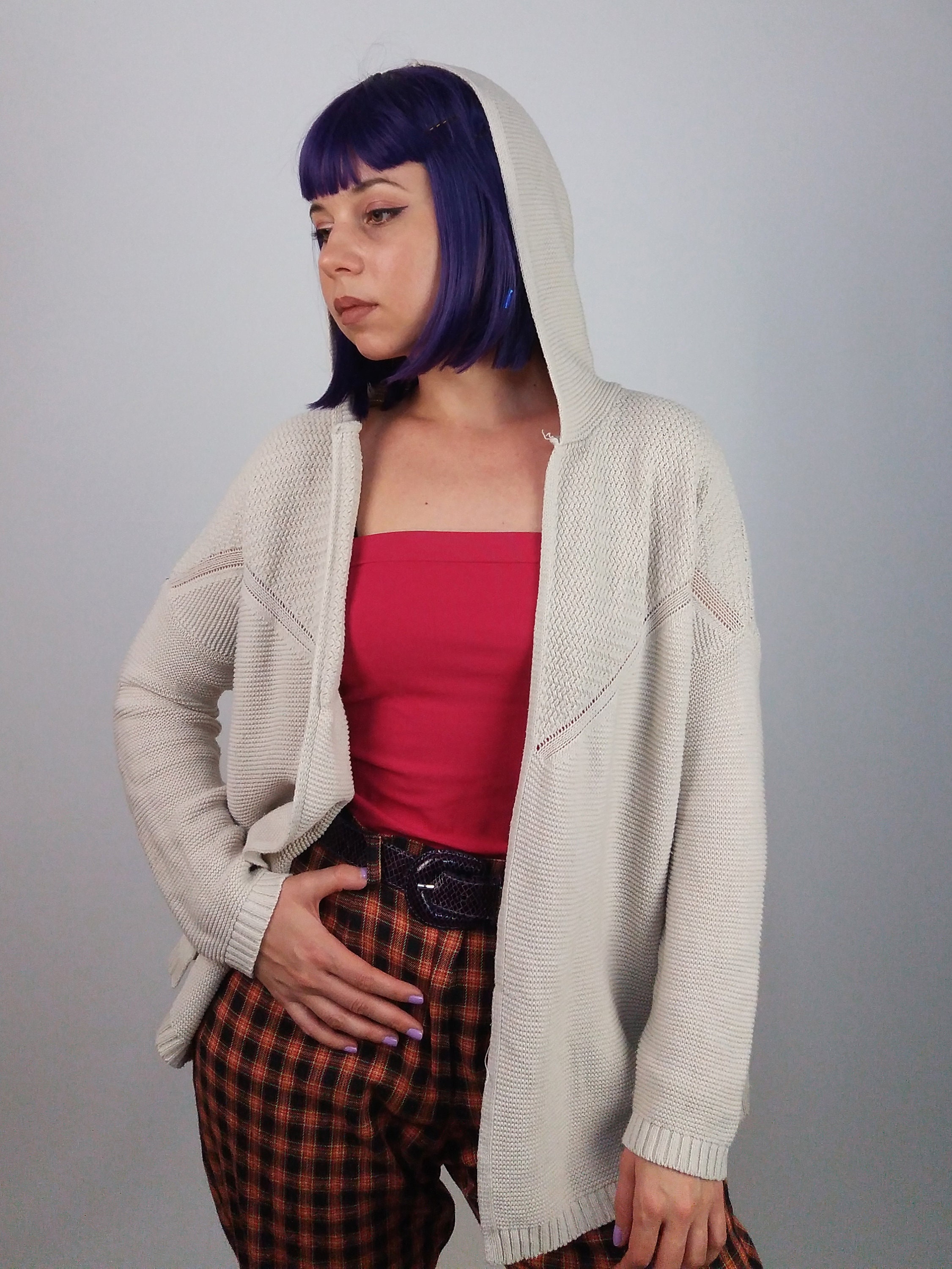 OLIVE \u0026 OAK Hooded Open Cardigan Size 