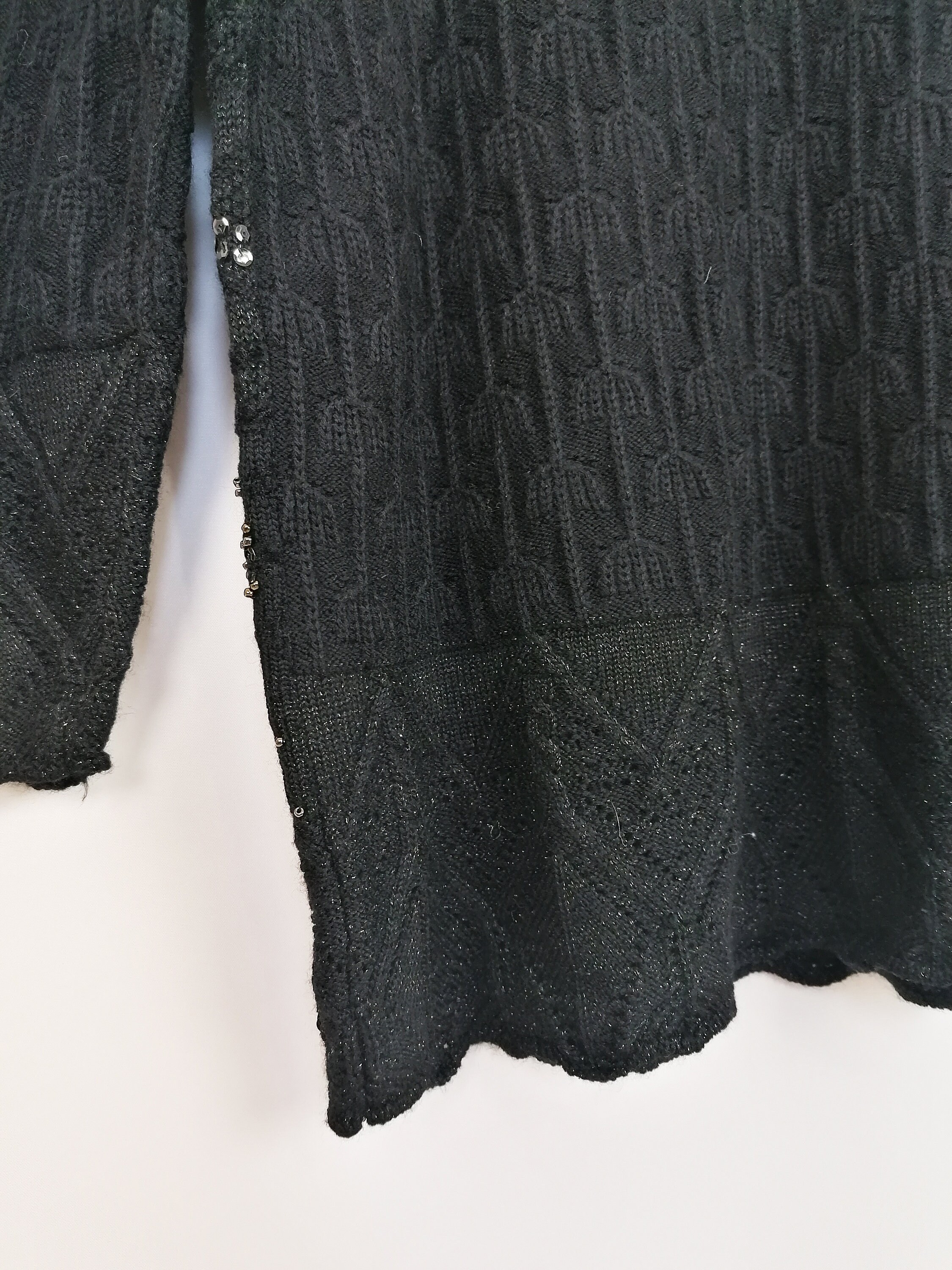 Vintage 90's LIZ CLAIBORNE Beaded Knit Sweater Sequins | Etsy