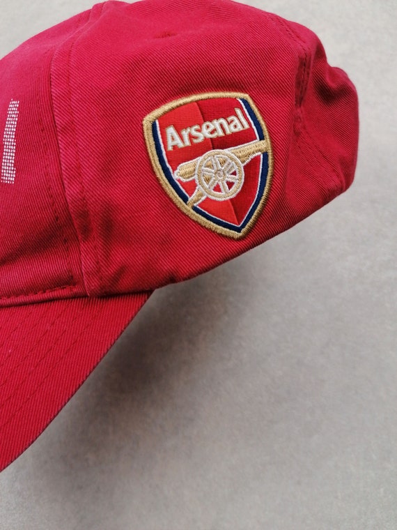 Vintage NIKE ARSENAL Hat Red Football Team Logo Adjustable One Size