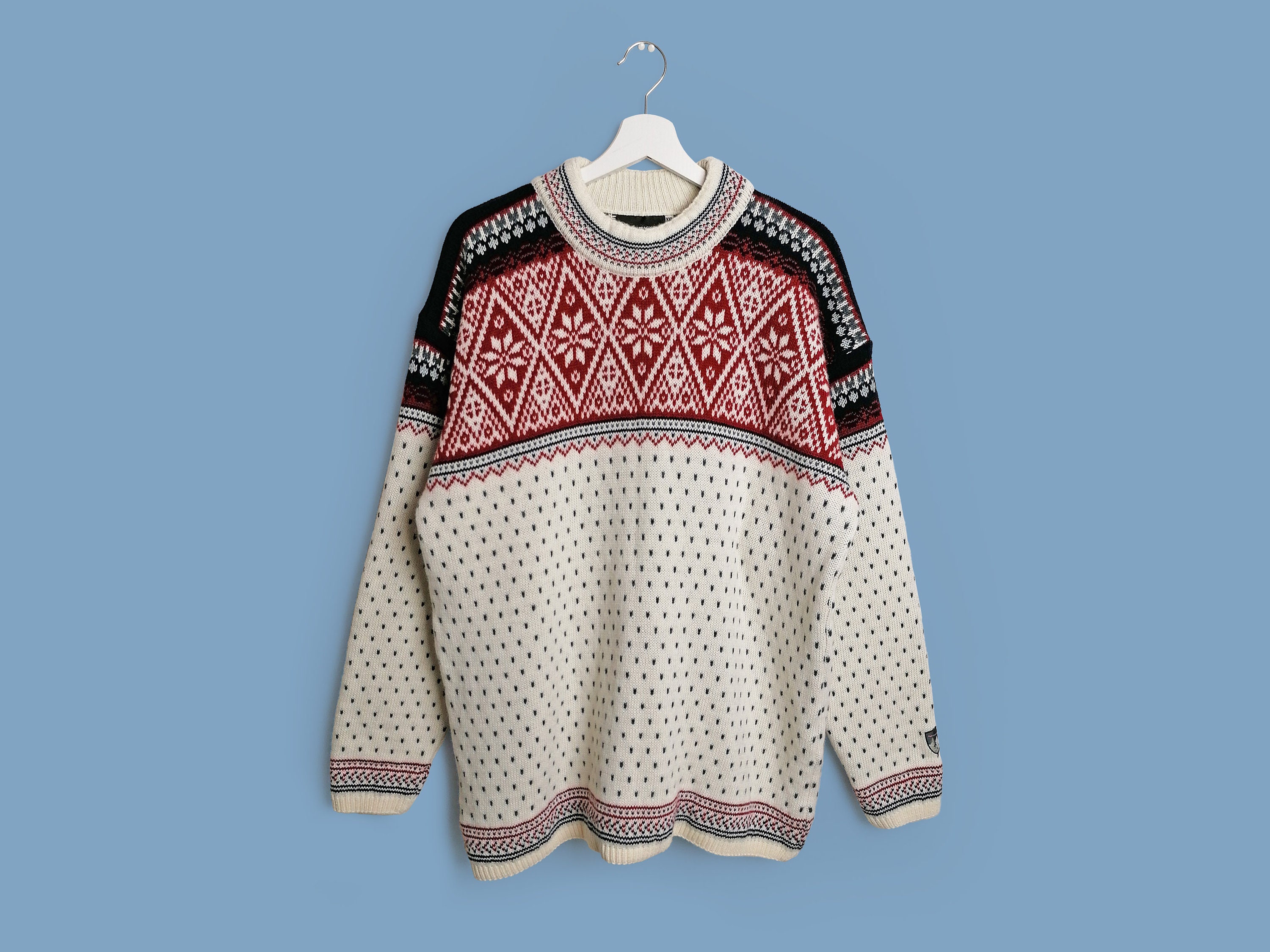 Vintage 90's F.LLI CAMPAGNOLO Nordic Ski Sweater Christmas Wool