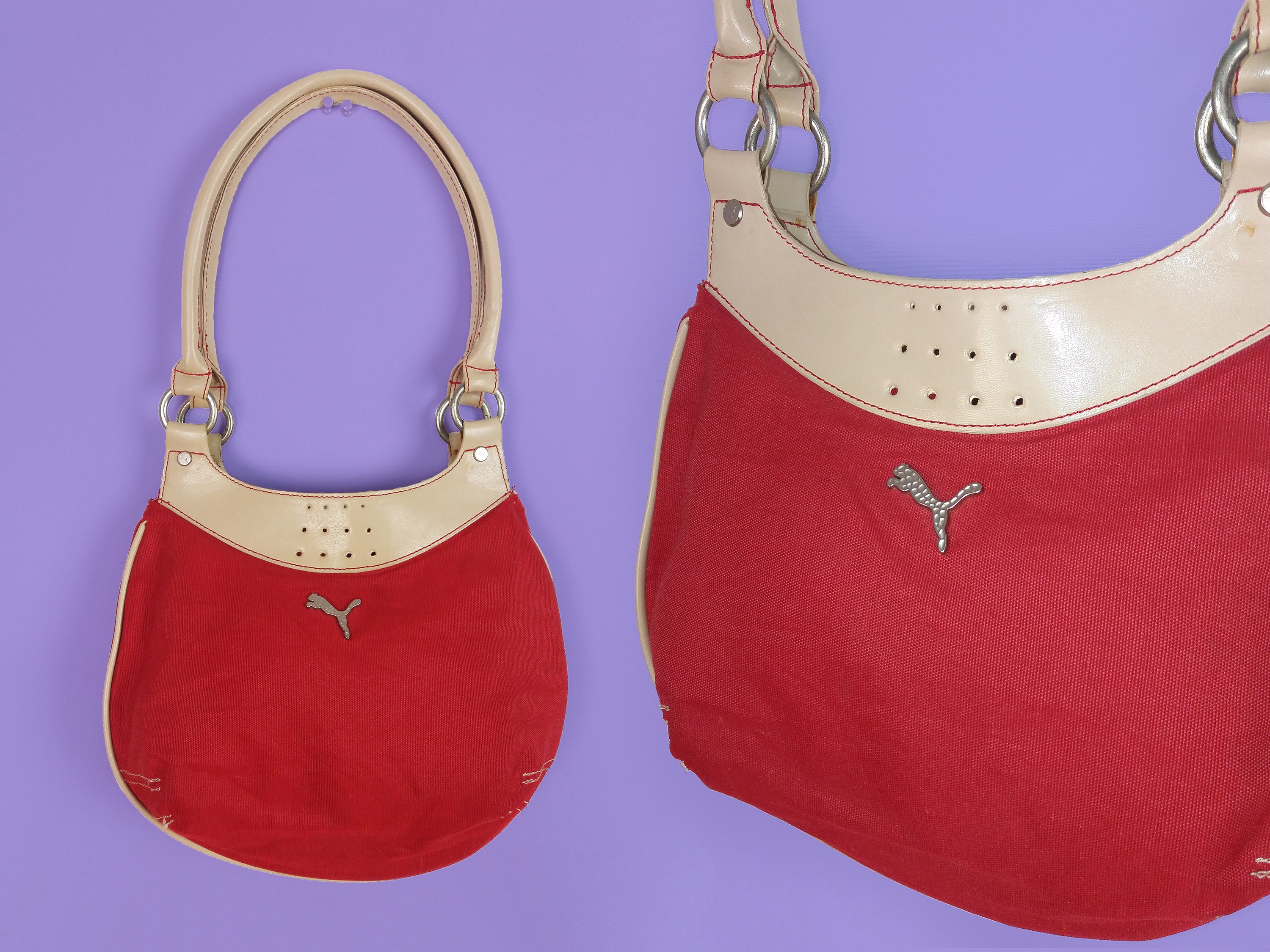 Vintage 90's Y2k PUMA Shoulder Bag Red Canvas Sport Purse | Etsy Sweden