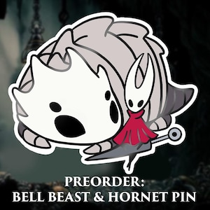 PREORDER Silksong: Bell Beast & Hornet Hard Enamel Pin