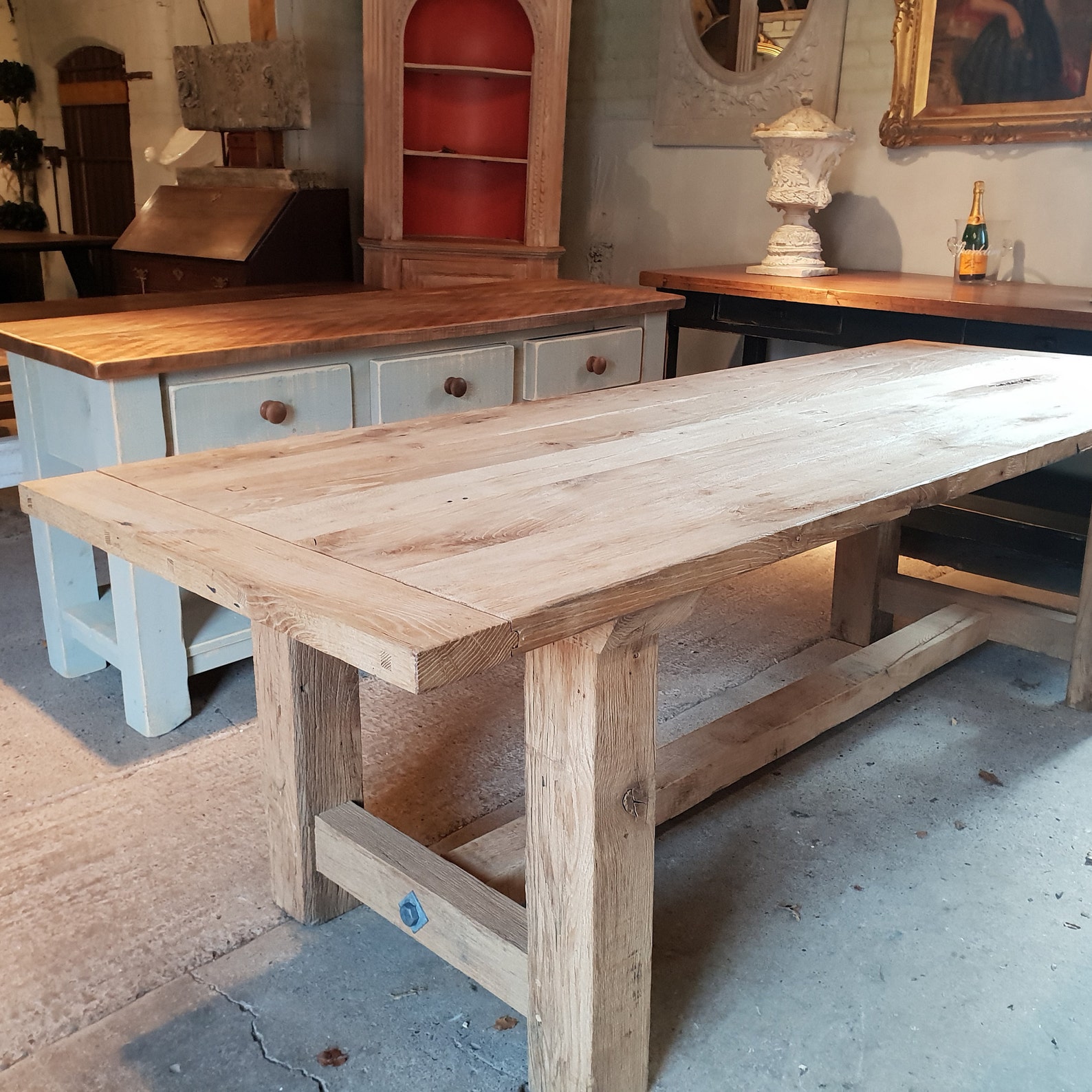 Large Rustic Reclaimed Oak Table Etsy
