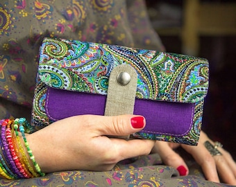 Woman Wallet, Women's Wallet, Vegan Wallet, Wallet For Women, Wallet Women, Womens Clutch, Fabric Wallet, Clutch Wallet, Unique Wallet, Gift