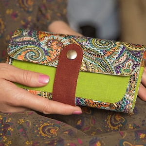 Portefeuille pour femmes, portefeuille végétalien, cadeau pour maman, portefeuille pour femmes, cadeau végétalien, portefeuille en tissu, cadeau pour femmes, cadeau pour femmes, sac à main, cadeau d’anniversaire