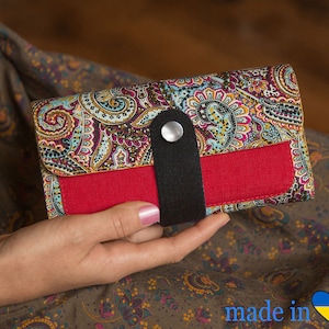 Portefeuille pour femme, portefeuille végétalien, cadeau pour maman, portefeuille pour femme, cadeau végétalien, portefeuille en tissu, cadeau femme, cadeau pour femme, sac à main, cadeau d'anniversaire
