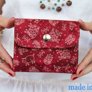 Small Women Wallet, Vegan Wallet, Mother Day Gift, Mini Wallet Woman, Wallet For Women, Mini Purse, Fabric Wallet, Wallet Women, Vegan Purse