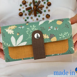 Große Geldbörse, Damen Geldbörse, Vegan Geldbörse, Geschenk für Mama, Geldbörse für Frauen, Vegan Geschenk, Stoff Geldbörse, Damen Geschenk, Geschenk für Frauen, Geldbörse