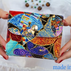 Petit portefeuille pour femme, portefeuille végétalien, mini portefeuille, mini pochette, mini portefeuille pour femme, petit portefeuille pour femme, mini sac à main, cadeau végétalien, sac à main