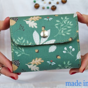 Cartera pequeña para mujer, Cartera vegana, Regalo del Día de la Madre, Mini cartera mujer, Cartera para mujer, Mini monedero, Cartera de tela, Cartera mujer, Cartera vegana