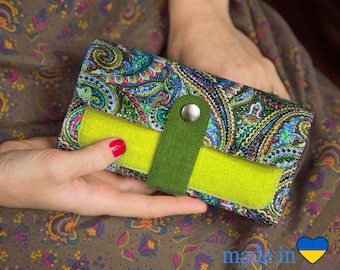 Woman Wallet, Women's Wallet, Vegan Wallet, Wallet For Women, Wallet Women, Womens Clutch, Fabric Wallet, Clutch Wallet, Unique Wallet, Gift