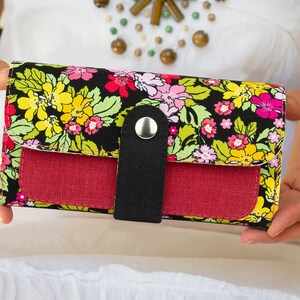 Large wallet,Women's Wallet, Vegan Wallet, Gift For Mom, Wallet For Women, Vegan Gift, Fabric Wallet, Womens Gift, Gift For Women, Purse