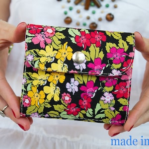 Small Women Wallet, Vegan Wallet, Mother Day Gift, Mini Wallet Woman, Wallet For Women, Mini Purse, Fabric Wallet, Wallet Women, Vegan Purse