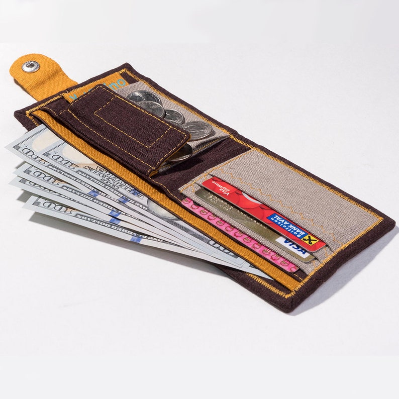 Vegan Wallet Fabric Wallet Men Wallet Birthday Gift Bifold Etsy