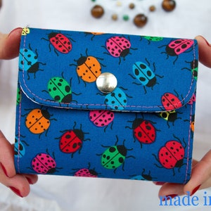 Billetera de mujer pequeña, billetera vegana, regalo del día de la madre, mini billetera de mujer, billetera para mujeres, mini billetera, billetera de tela, billetera de mujeres, billetera vegana