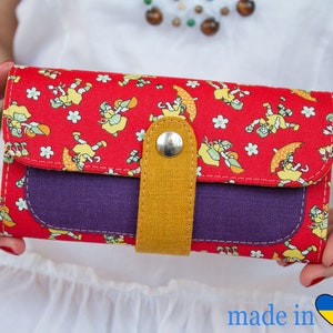 Portefeuille pour femmes, Portefeuille végétalien, Cadeau pour maman, Portefeuille pour femmes, Cadeau végétalien, Portefeuille en tissu, Cadeau pour femmes, Cadeau pour femmes, Sac à main, Cadeau d’anniversaire