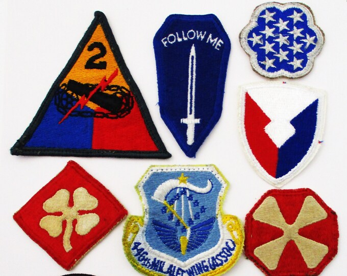 Vintage Military Patches Lotuniform Insigniaembroidered USA Unit