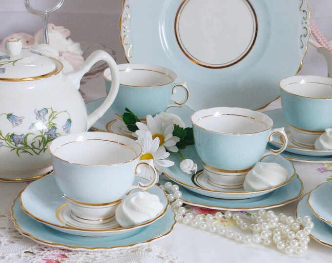 Baby Blue Colclough Tea Set Beautiful Colclough ballet Teaset in Baby