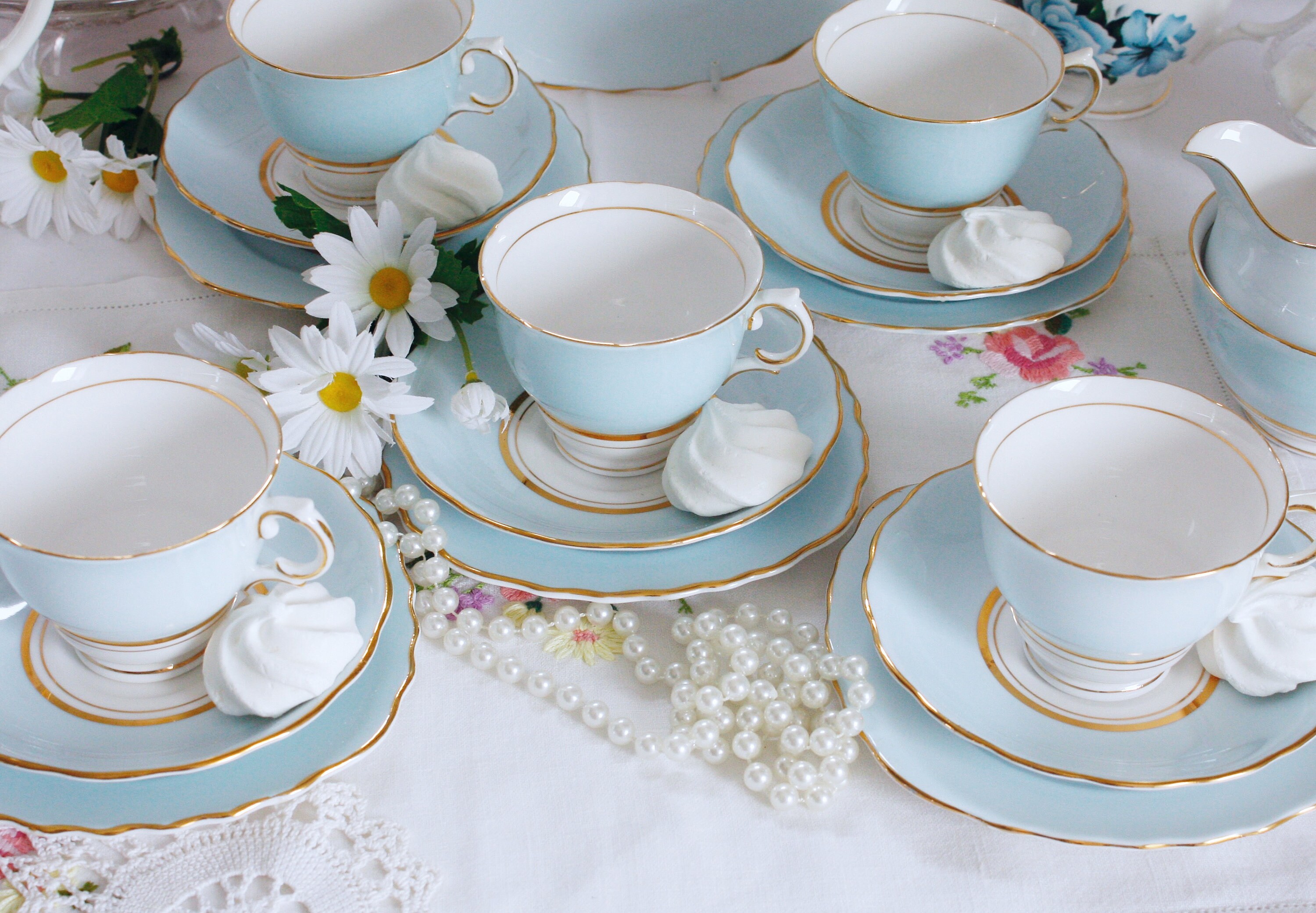 Baby Blue Colclough Tea Set Beautiful Colclough ballet Etsy