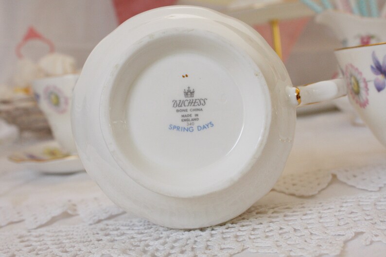 Duchess spring Days English Bone China Creamer and Etsy