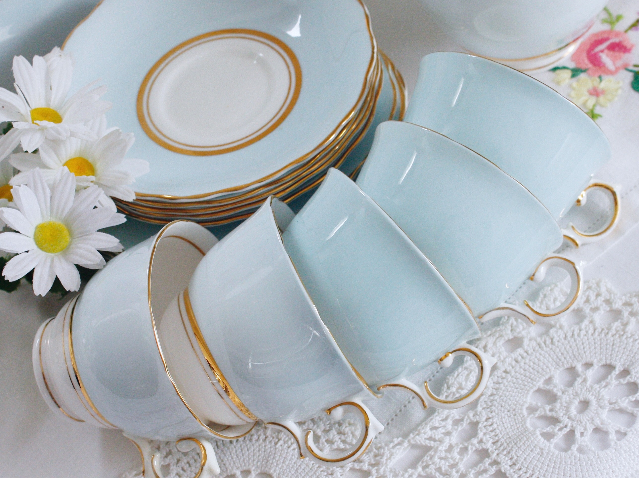Baby Blue Colclough Tea Set Beautiful Colclough ballet Etsy