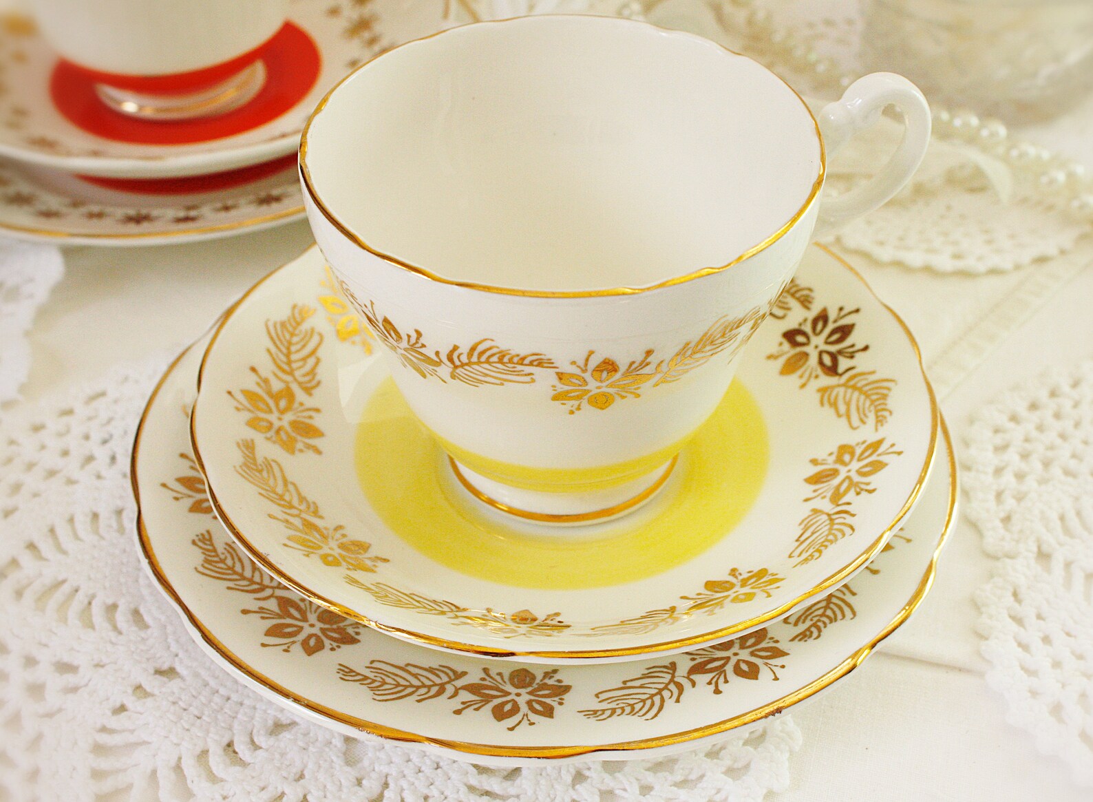 Windsor Harlequin English Tea Set English Bone China Vintage Etsy UK