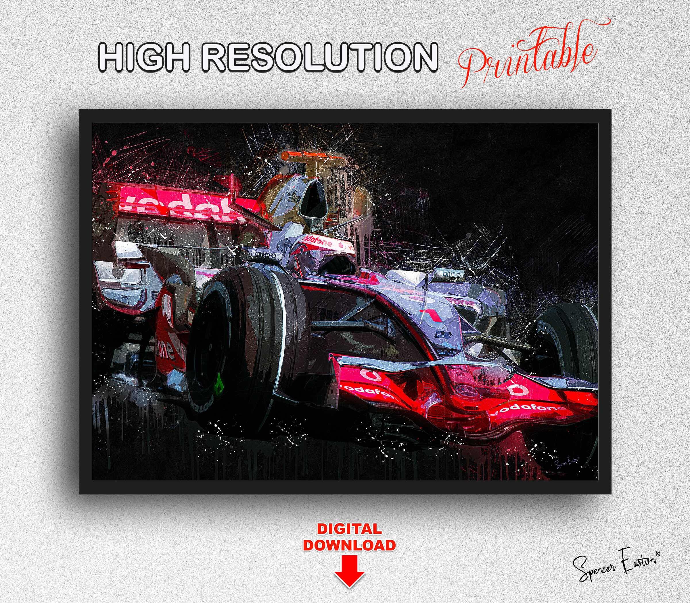 Fernando Alonso Retro Formula 1 poster Canvas Print for Sale by kodesign