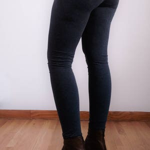 Women's charcoal grey extra tall leggings extra long 37 inseam basic cotton spandex leggings image 1