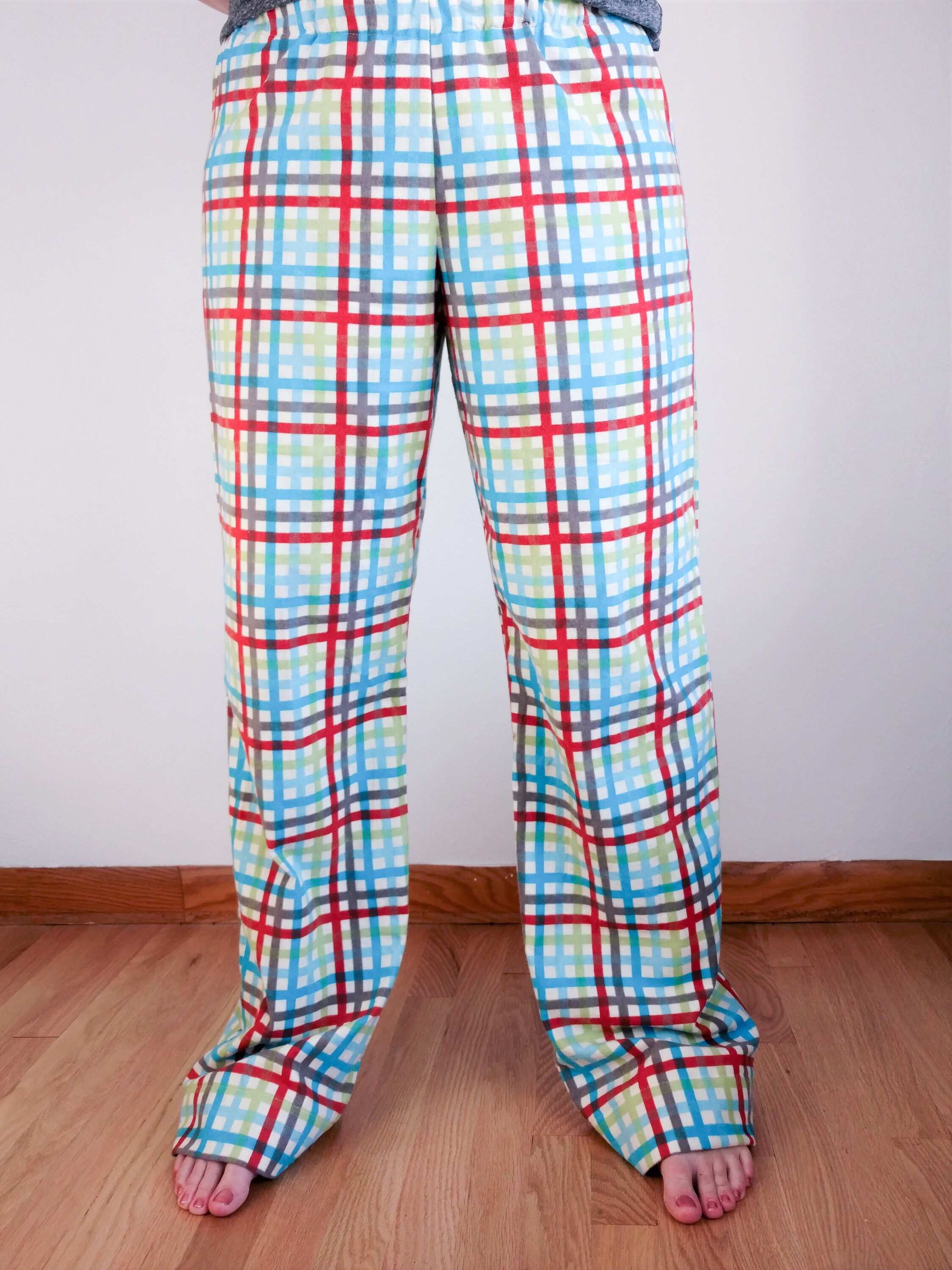 Women's Extra Tall Flannel Pajama Pants Extra Long Pj Pants Teal