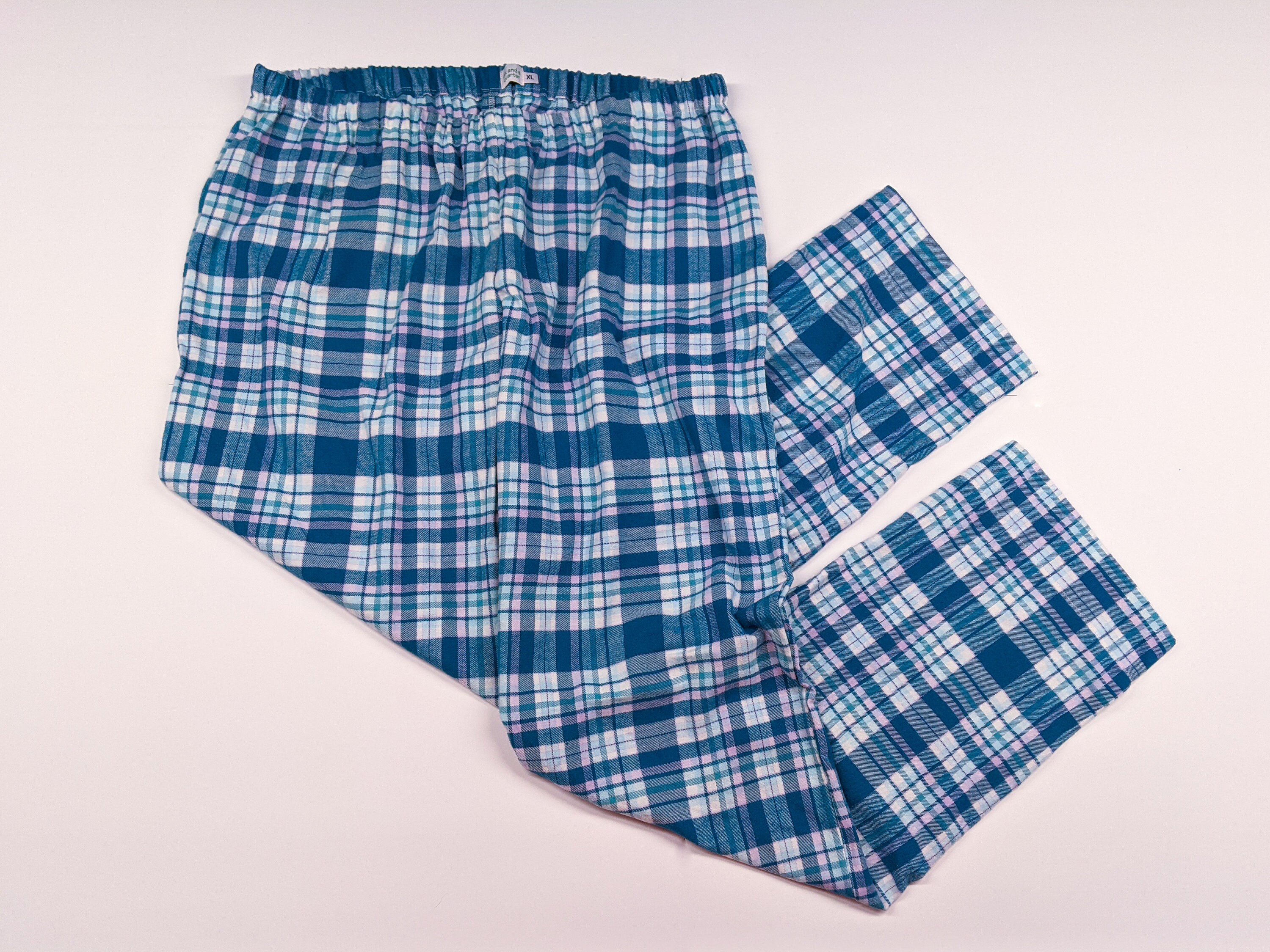 Women s XL Extra Tall Flannel Pajama Pants Extra Long Pj Pants Teal Pink White Plaid Flannel Pjs Custom Inseam Pyjamas 35 39 Inseam Etsy UK