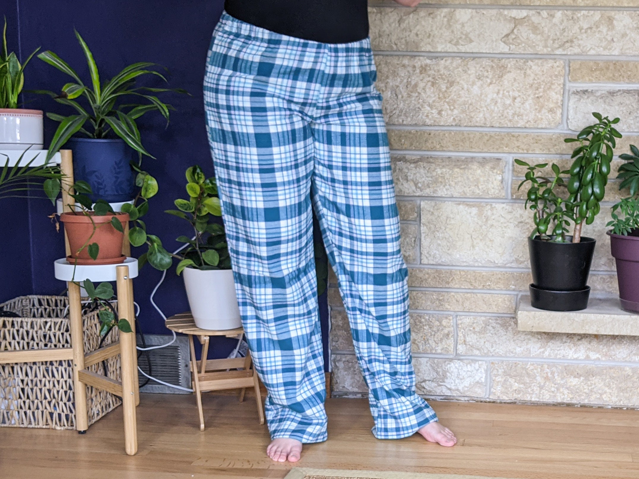 Women's Extra Tall Flannel Pajama Pants Extra Long Pj Etsy