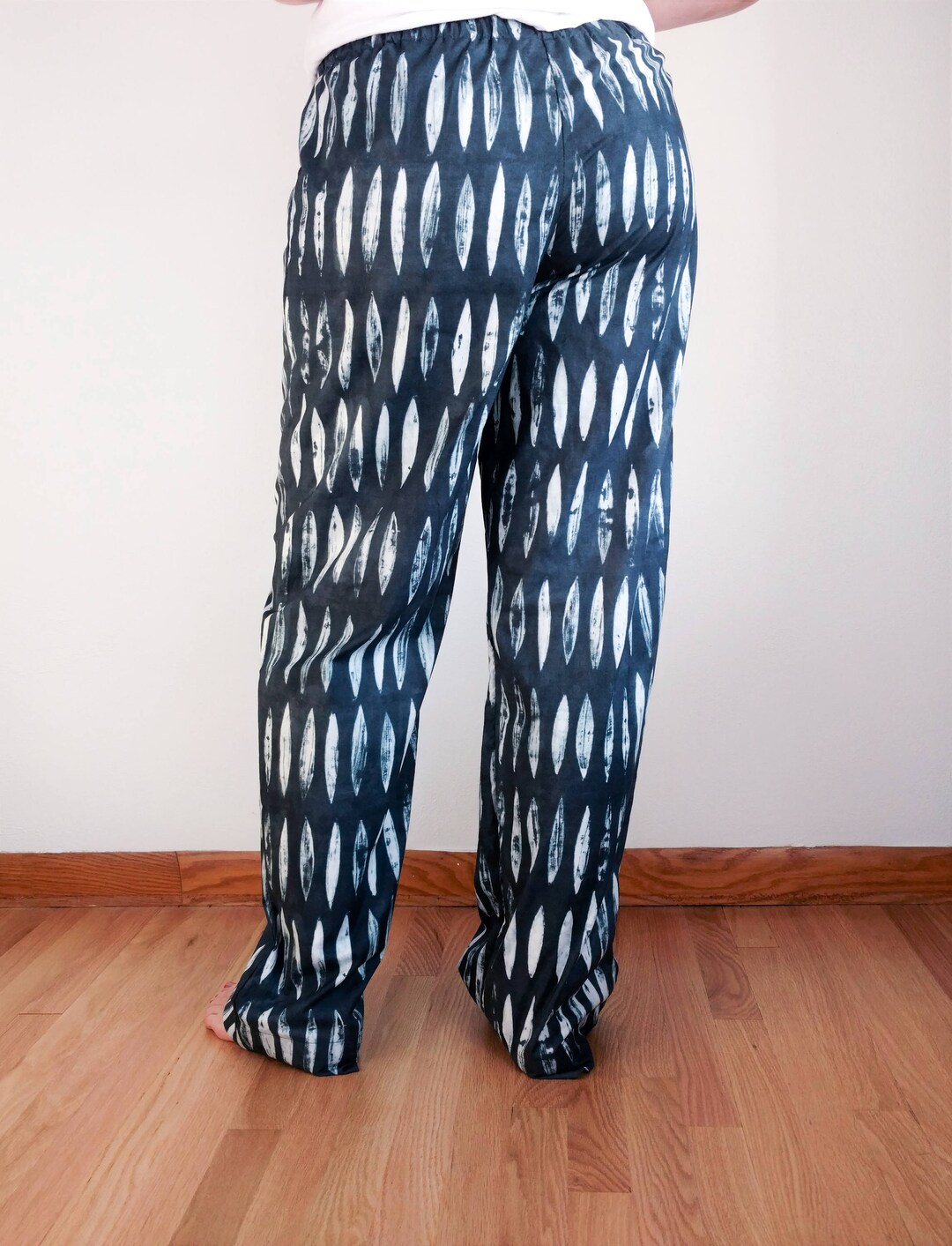 Women's Extra Tall Pajama Pants Extra Long Pj Pants Deep Blue Pjs Leaf  Design Custom Inseam Navy Petal Pattern Pyjamas 35-39 Inseam -  Canada