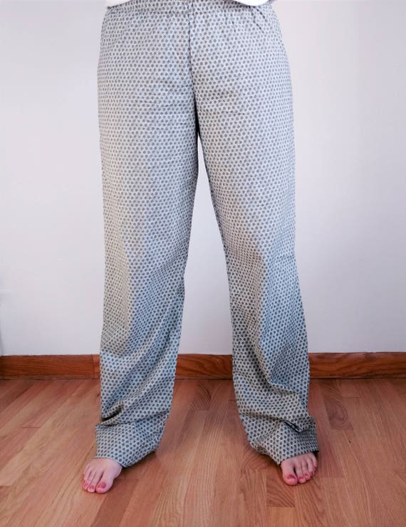 Women's Extra Tall Pajama Pants Extra Long Nautical Rope Print Pj