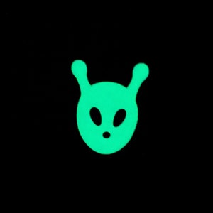Phosphorescent alien sticker - ovni sticker - cosmic - space