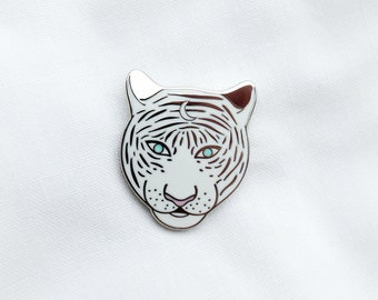 Tiger pin - tiger brooch - hard enamel - pins - space - galaxy - galactic pin - moon