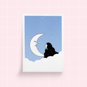 Talking to the Moon - A3 poster
