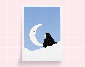 Talking to the Moon - A3 poster